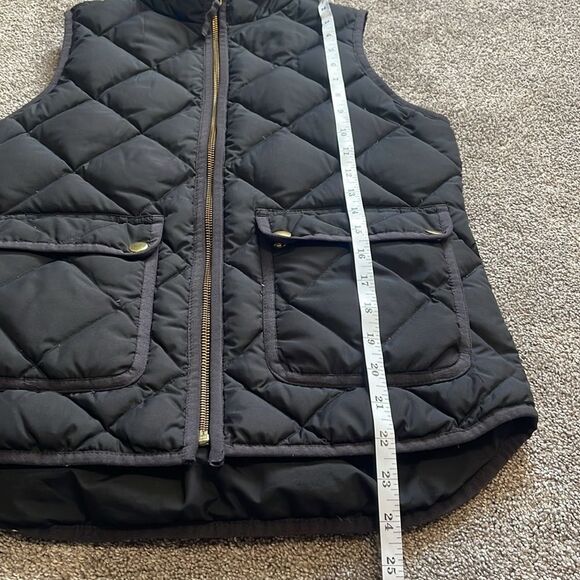 J.Crew Black Excursion Quilted Down Puffer Vest Size XXS - Picture 10 of 13